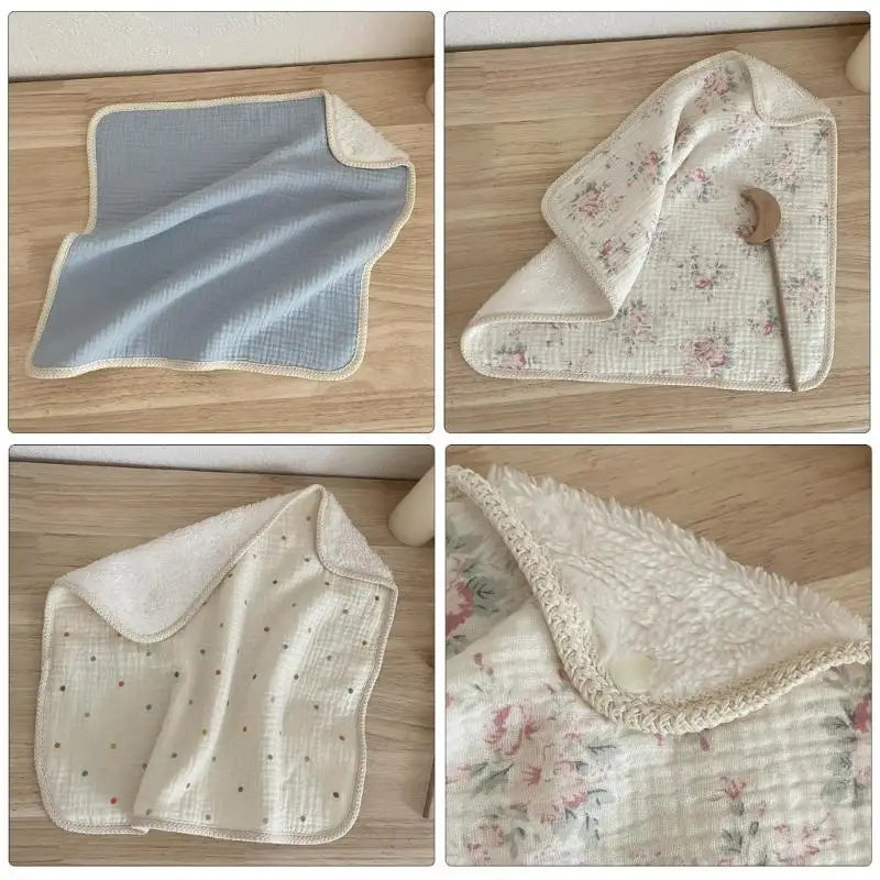 Baby Washcloths Burp Cloths – Soft Square Nursing Towel