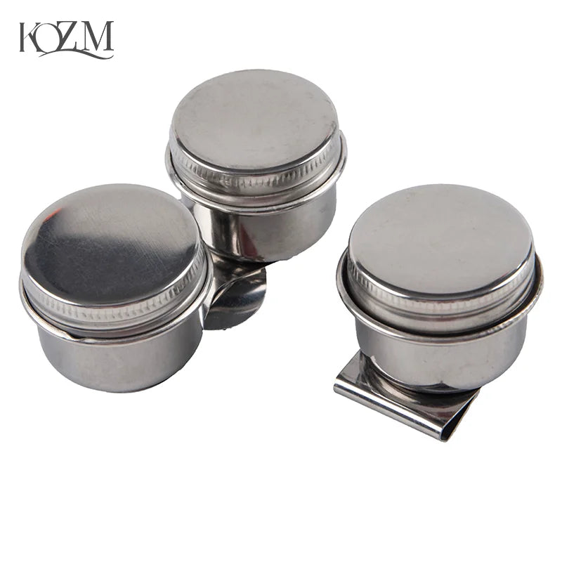 Stainless Steel Double Palette Cup with Lid | Oil Painting