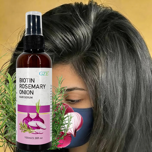 GZE Biotin Rosemary Onion Hair Serum – Heat Protection 100ml Hair Growth Serum Peaceful Pleasures Health and Wellness