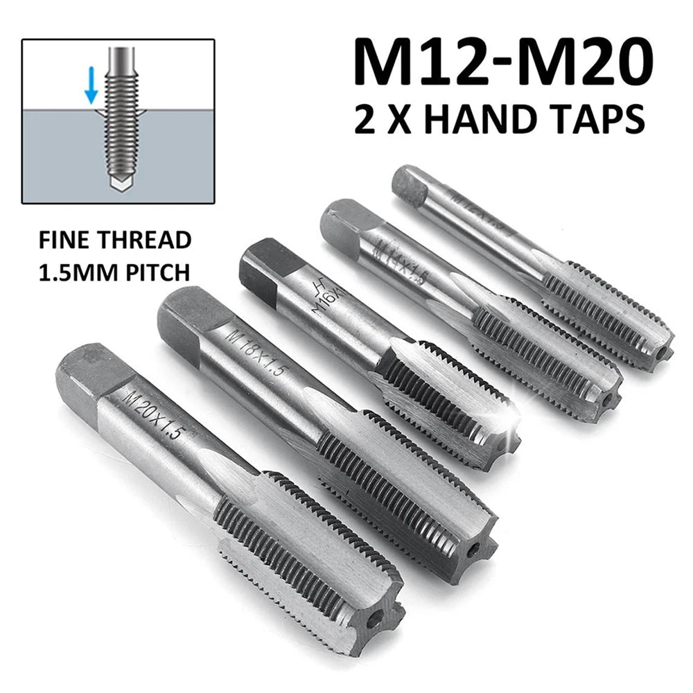 Right Screw Taps Straight Fluted Fine Thread Metric Hand Tap Drill
