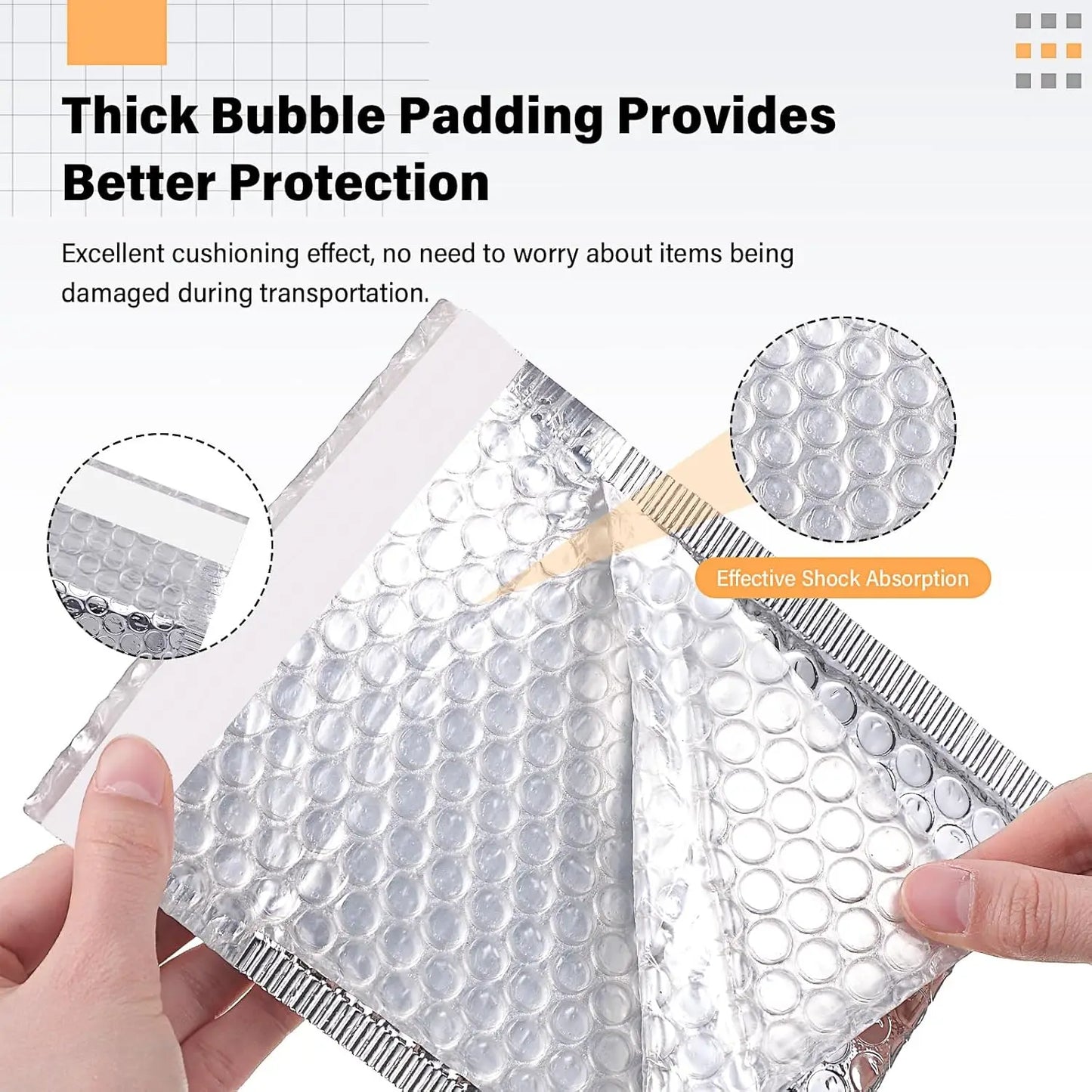 Silvery Bubble Envelope Shipping Packaging Supplies Packing Bag Bags