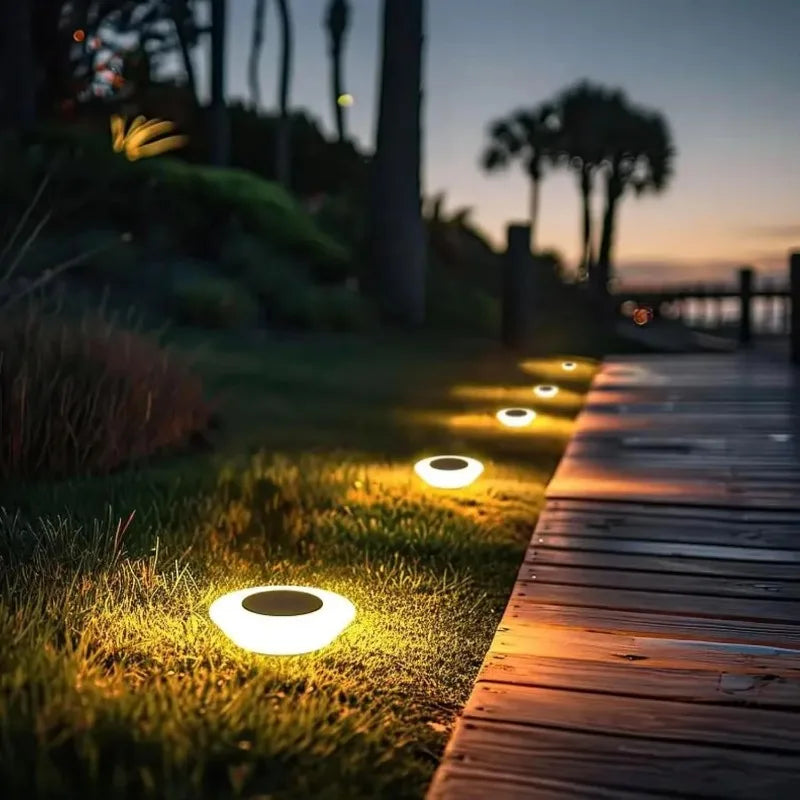 Solar LED Garden Ground Lights | Waterproof Outdoor Lawn Decor