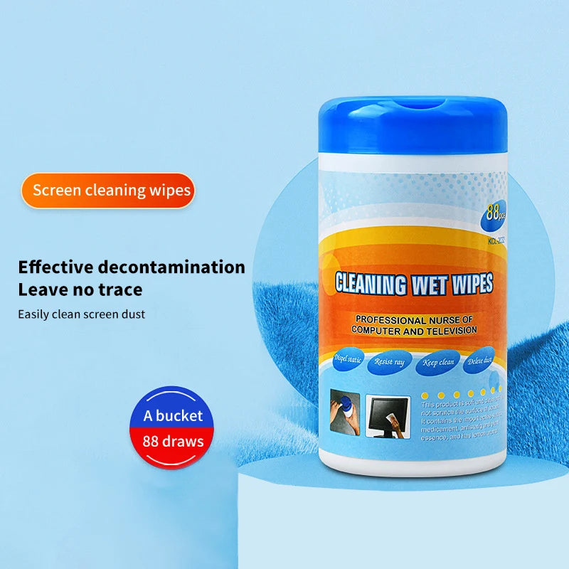 88-Pack Anti-Static Screen Wipes for Laptop, LCD & Phone