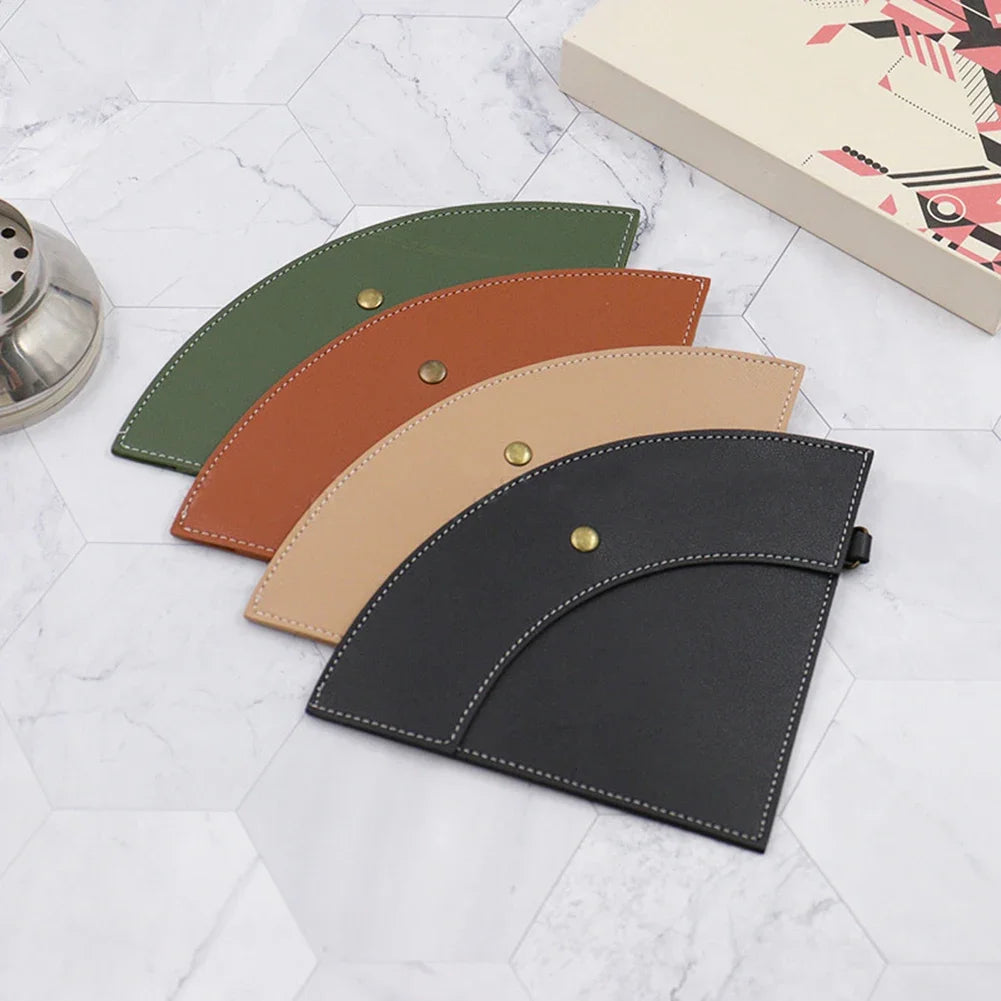 PU Leather Coffee Filter Paper Holder Bag | Waterproof Pouch Coffee Filter Holder Peaceful Pleasures Health and Wellness