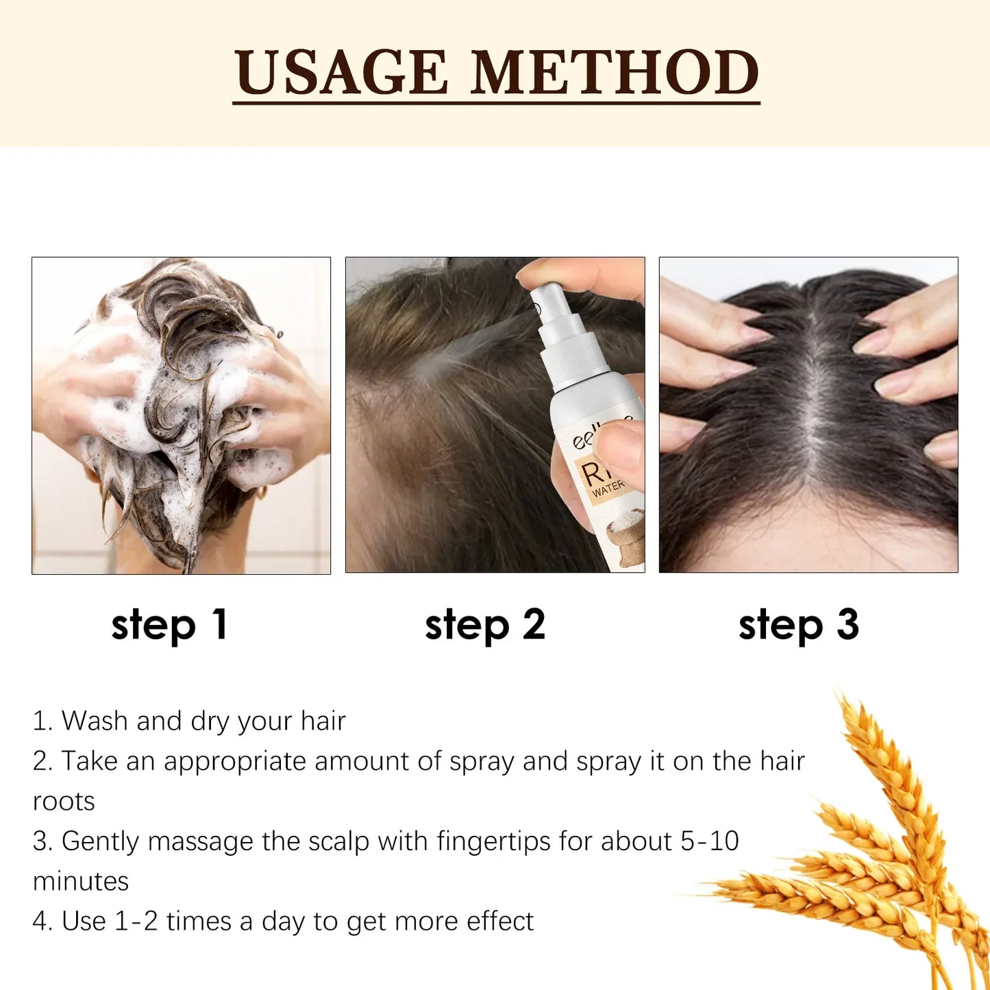 EELHOE Rice Water Hair Growth Spray – Repair & Nourish 50ml