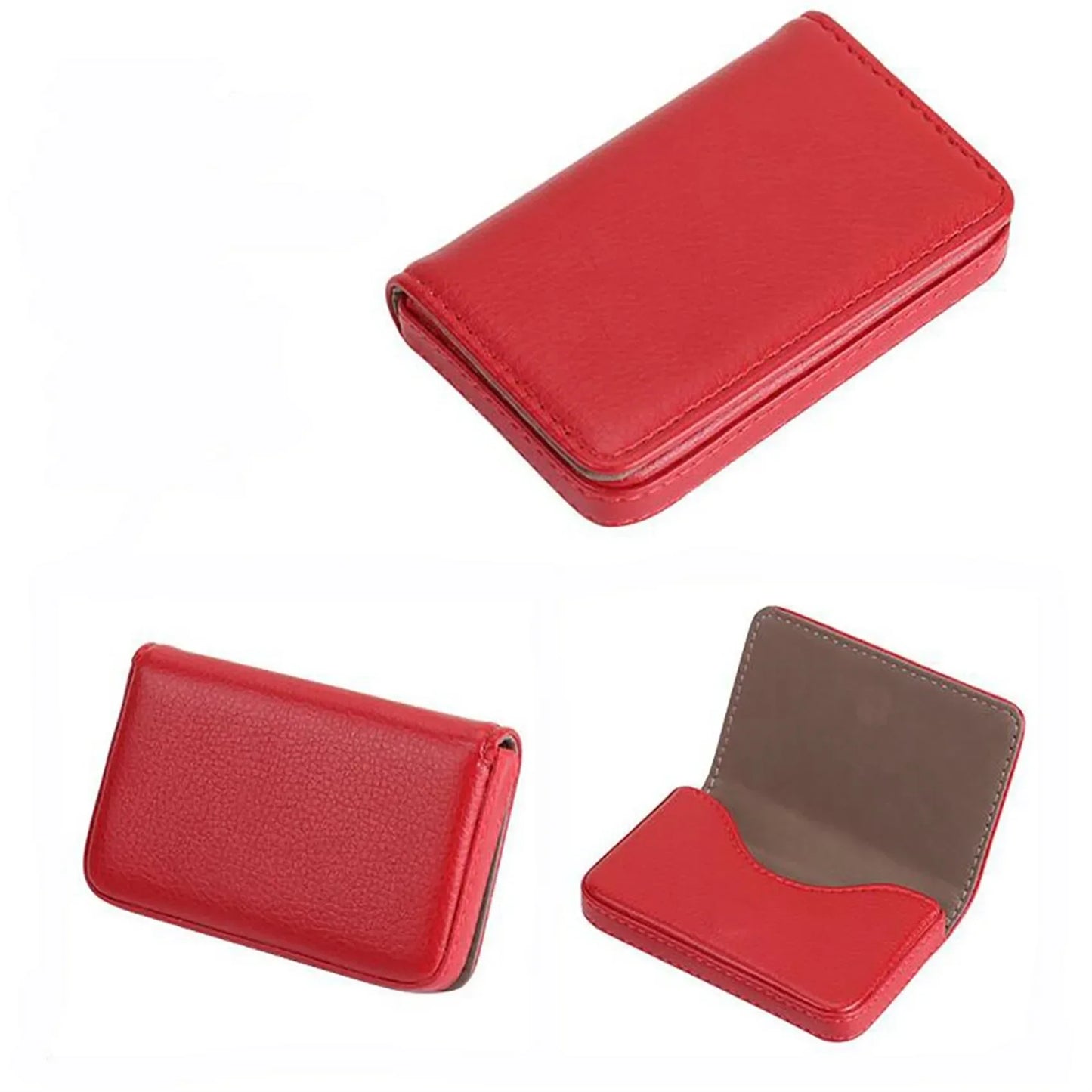 PU Leather Business Card Holder – Magnetic Buckle & Slim Design
