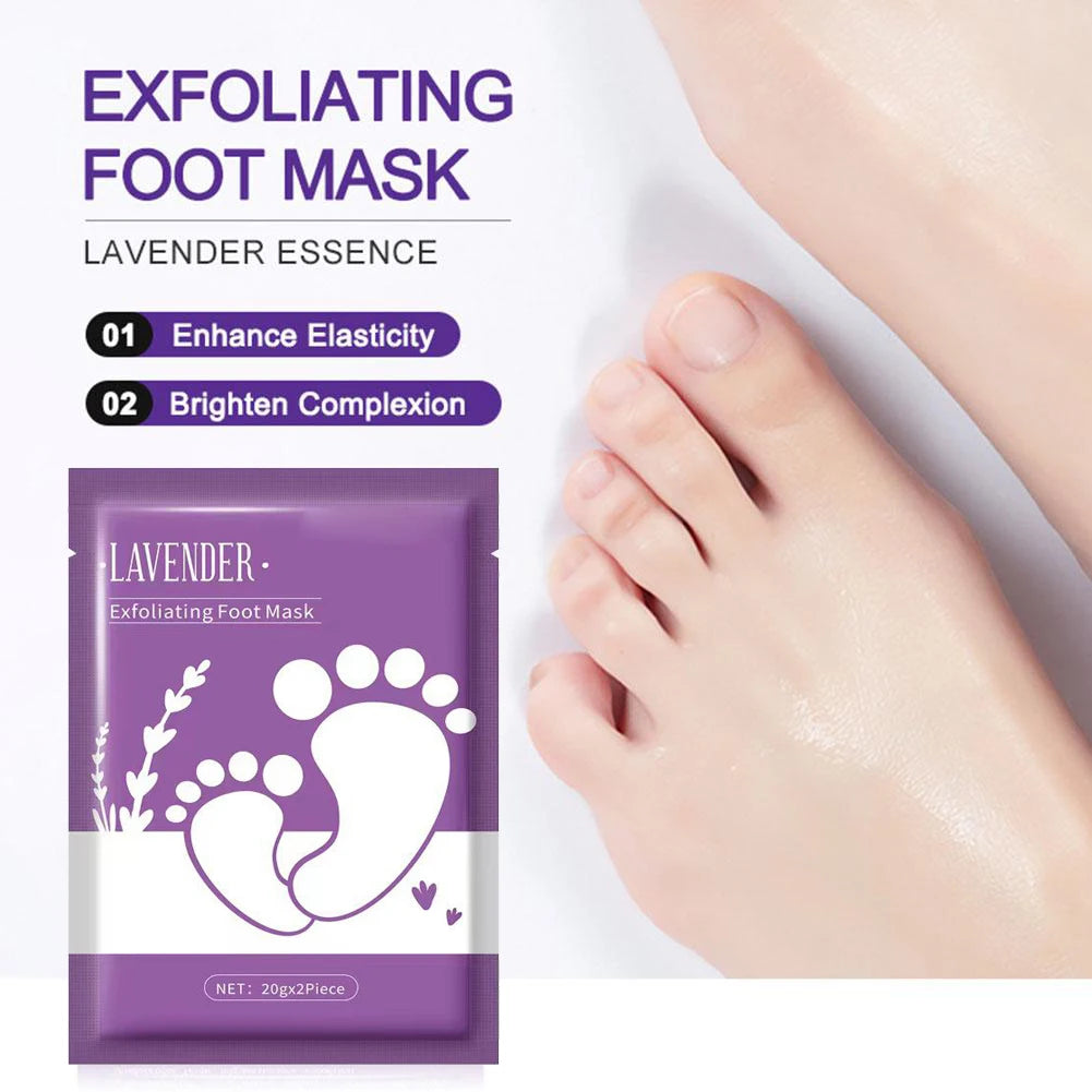 Lavender Exfoliating Foot Mask – Peeling Dead Skin, Moisturizing & Whitening Pedicure Socks (1/3/5 Pack) Peaceful Pleasures Health and Wellness