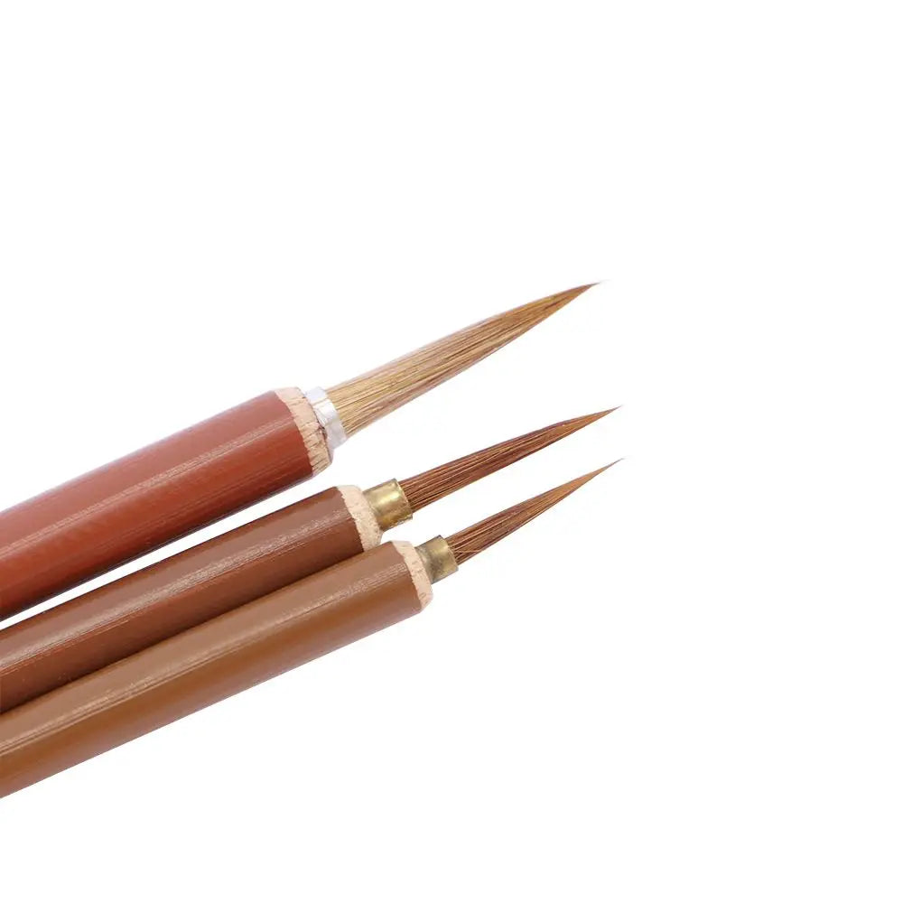 3-Piece Calligraphy Hook Line Paint Brush Set – S, M & L