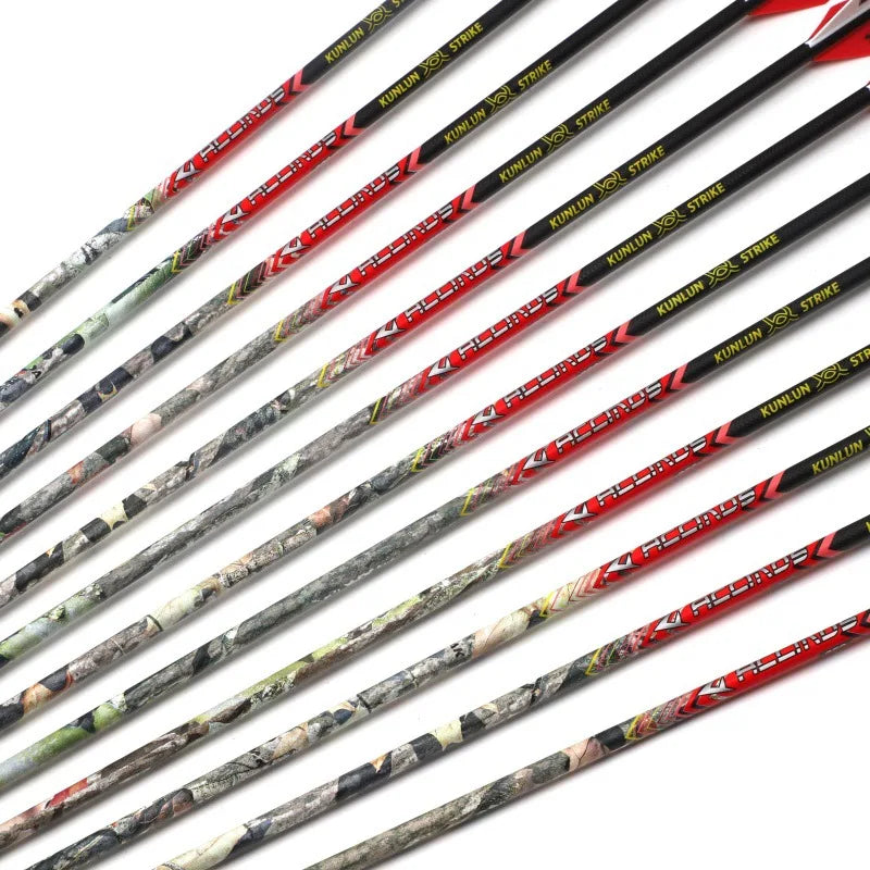 6 ID Pure Carbon Arrow Spine 250 Bow Archery Hunting Shooting