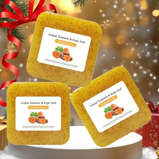 3-Pack Turmeric Lemon Cleansing Soap – Face & Hand Bar Gift Set Cleansing Soap Bar Oasis Select 300g