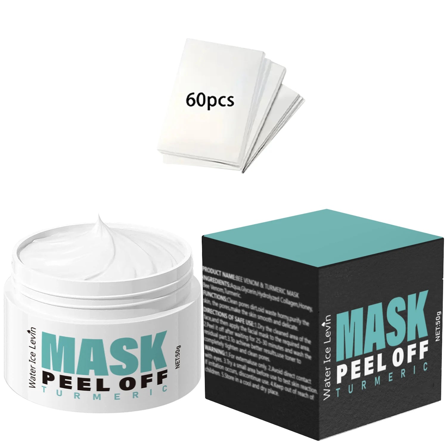 Vitamin C & Turmeric Peel-Off Mask – Brighten & Hydrate Peel-Off Face Mask Peaceful Pleasures Health and Wellness One Bottle 50g
