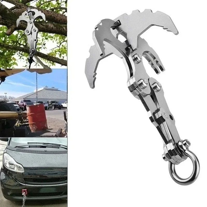 Folding Stainless Steel Gravity Hook | Camping Climbing Gear Folding Gravity Hook Peaceful Pleasures Health and Wellness