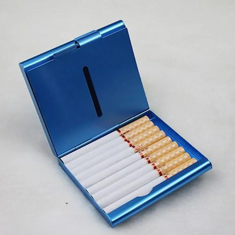 Ultra-thin Clamshell Cigarette Case 20 Sticks Aluminum Alloy Creative