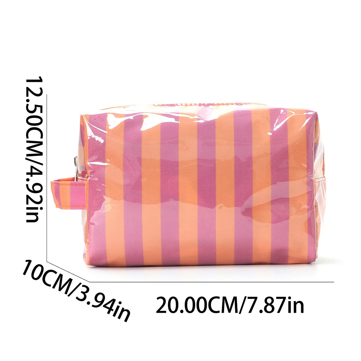 Striped Toiletry Bag – Women's Travel Cosmetic Organizer