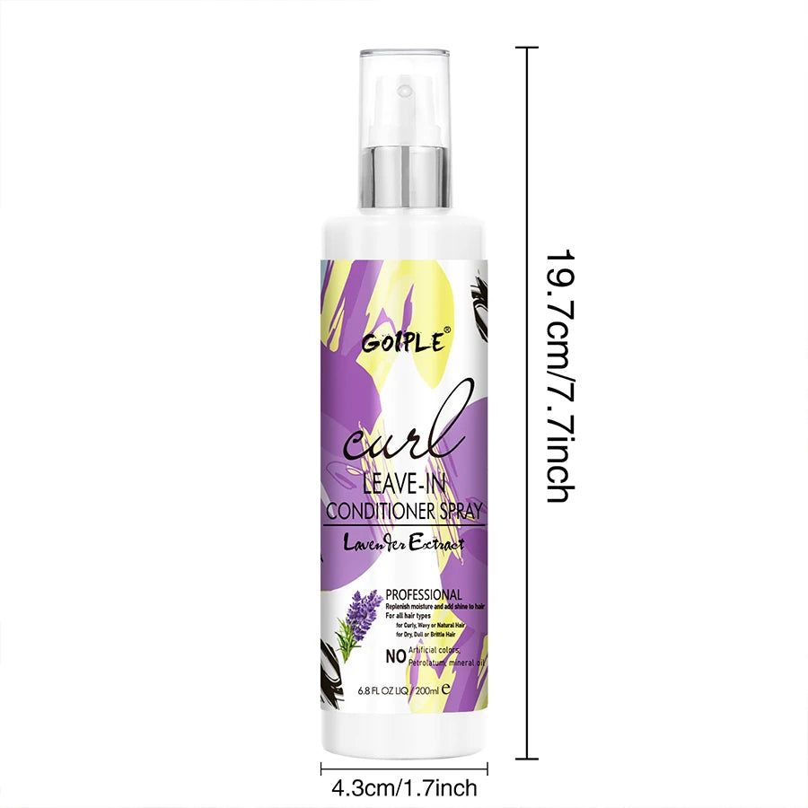 200ml Curl Leave-In Conditioner for 2A-4C Hair Shiny and Moisturizing Spray Wave Curly Anti-Frizz Hair Care Products for Women Peaceful Pleasures Health and Wellness Leave-in Conditioner