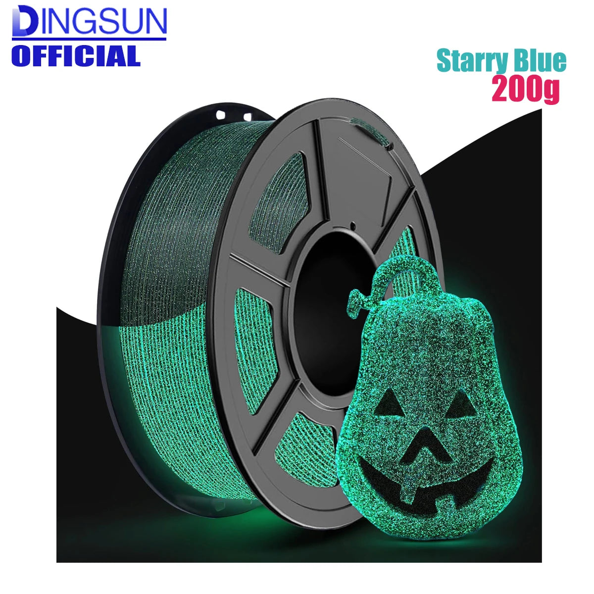 Glow-in-the-Dark PLA Filament 1.75mm | DINGSUN 3D Spool