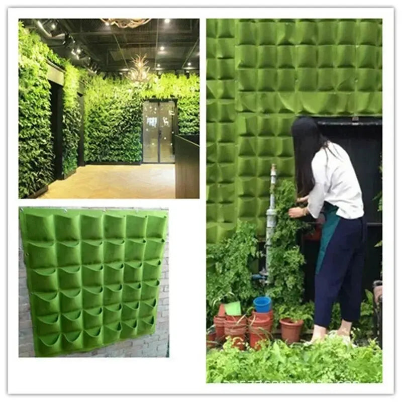 Vertical Wall Hanging Planter Bags – Felt Pocket Grow Pots