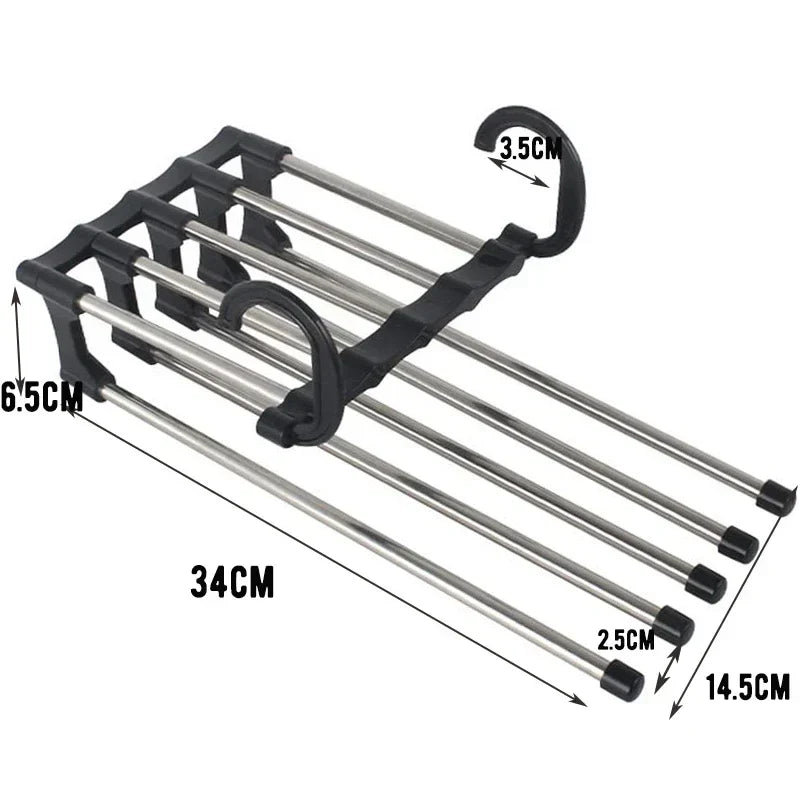 5-in-1 Collapsible Pants Hanger | Space-Saving Closet Organizer