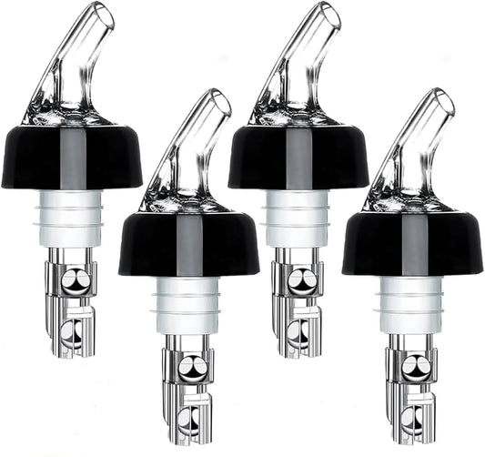 4 Different Measured Bottle Pourer Spouts Liquor Pourers Quick Shot Spirit Driinks Wine Cocktail Whiskey Dispenser Bartender Peaceful Pleasures Health and Wellness
