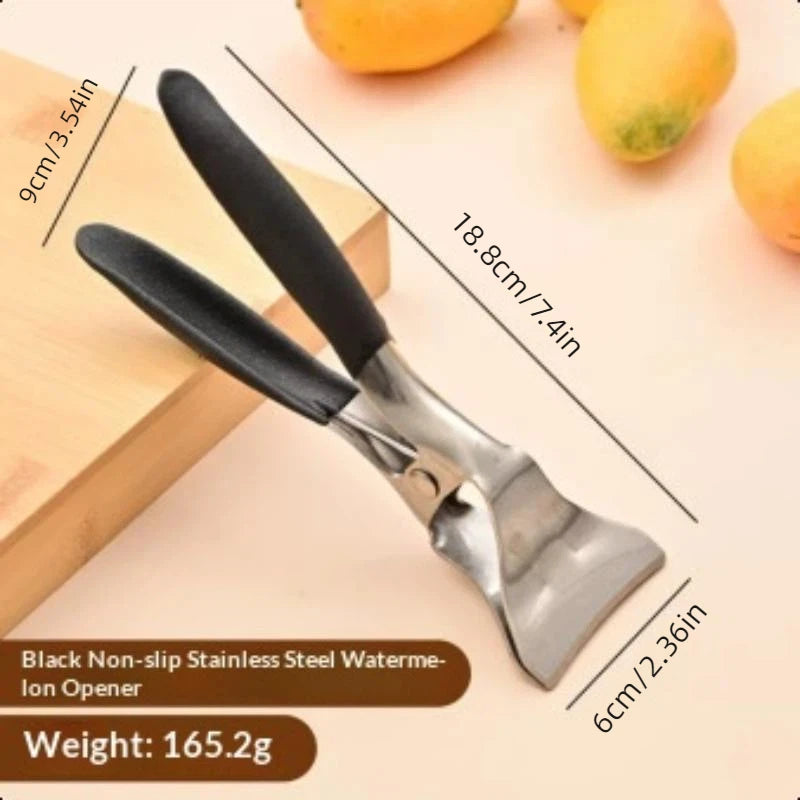 Stainless Steel Watermelon Splitter | Anti-Slip Fruit Cutter Tool
