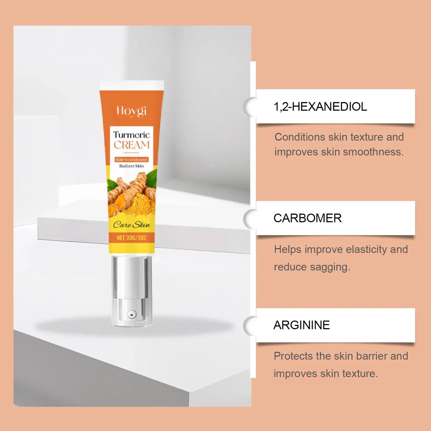 Hoygi Turmeric Brightening Skincare Set – Cream & Cleanser
