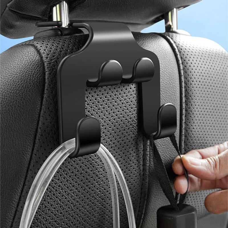 Car Headrest Hanger Hook – 2-in-1 Phone Mount & Bag Holder