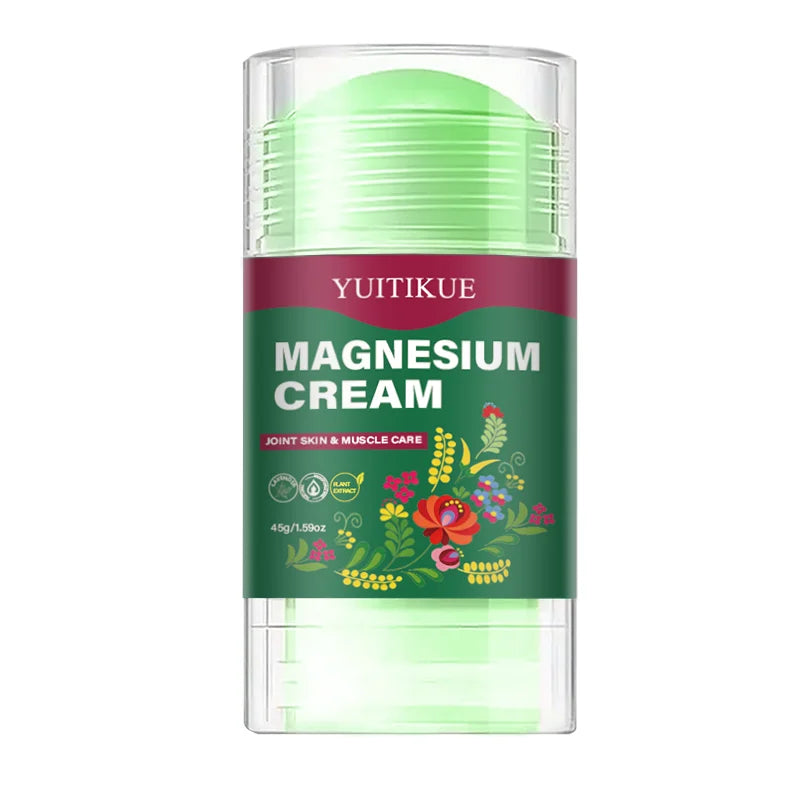 Yuitikue Magnesium Cream Stick, 45g Joint Skin & Muscle Care Cream with Plant Extracts, Soothing Relief for Sore Muscles Peaceful Pleasures Health and Wellness 1pc 45g