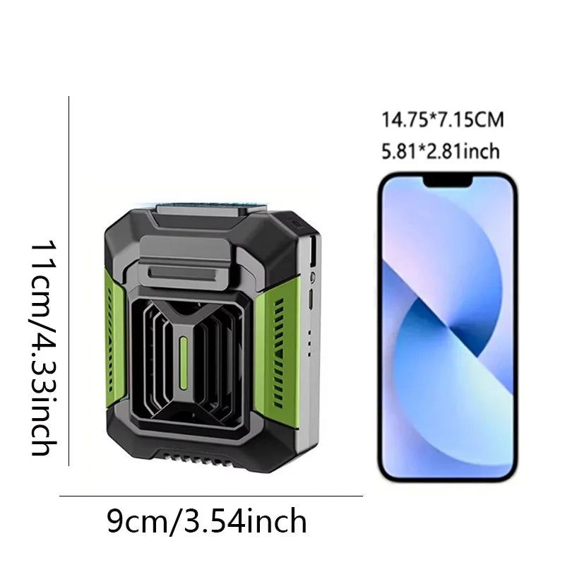 Portable mini LED light, USB charging, outdoor clip-on belt fan, convenient for travel and exercise, air-cooling fan Peaceful Pleasures Health and Wellness