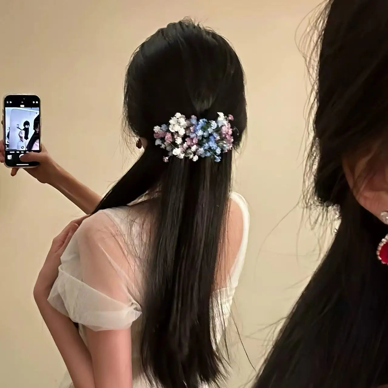 Baby's Breath Flower Hair Clip – Elegant Bridal Hairpin