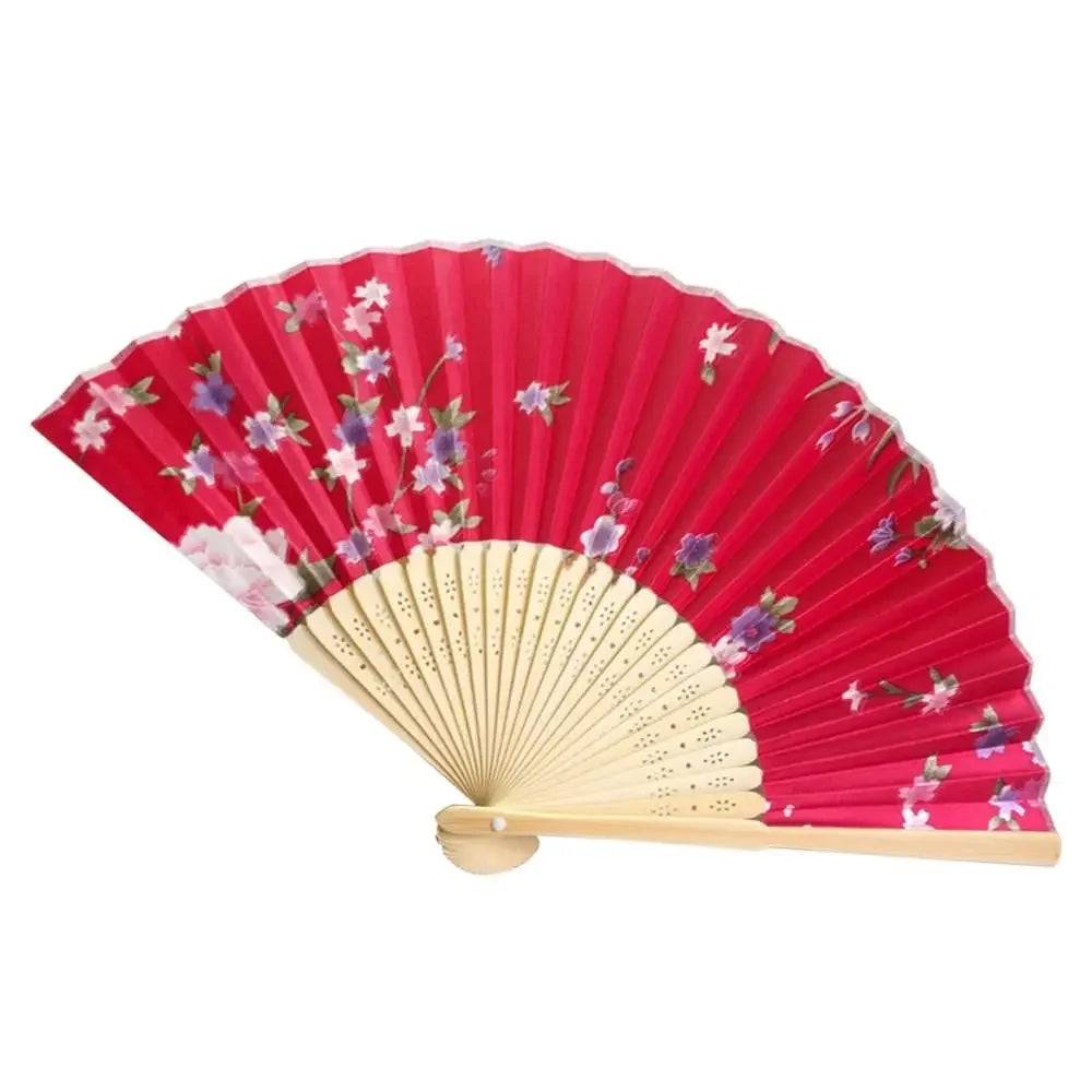 Colorful Bamboo Folding Fan – Wedding Gift & Photo Prop