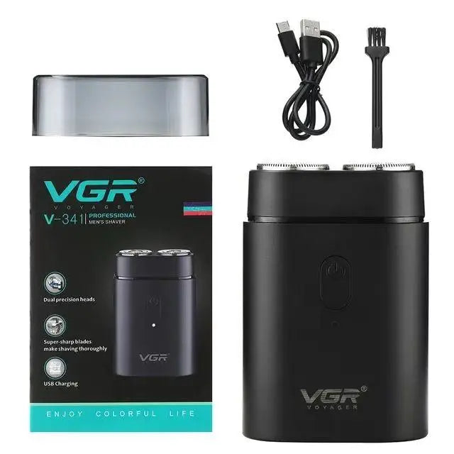 VGR 341 mini single blade cordless beard trimmer razor rechargeable foil electric face body shaver for men home shaving razor Peaceful Pleasures Health and Wellness USB