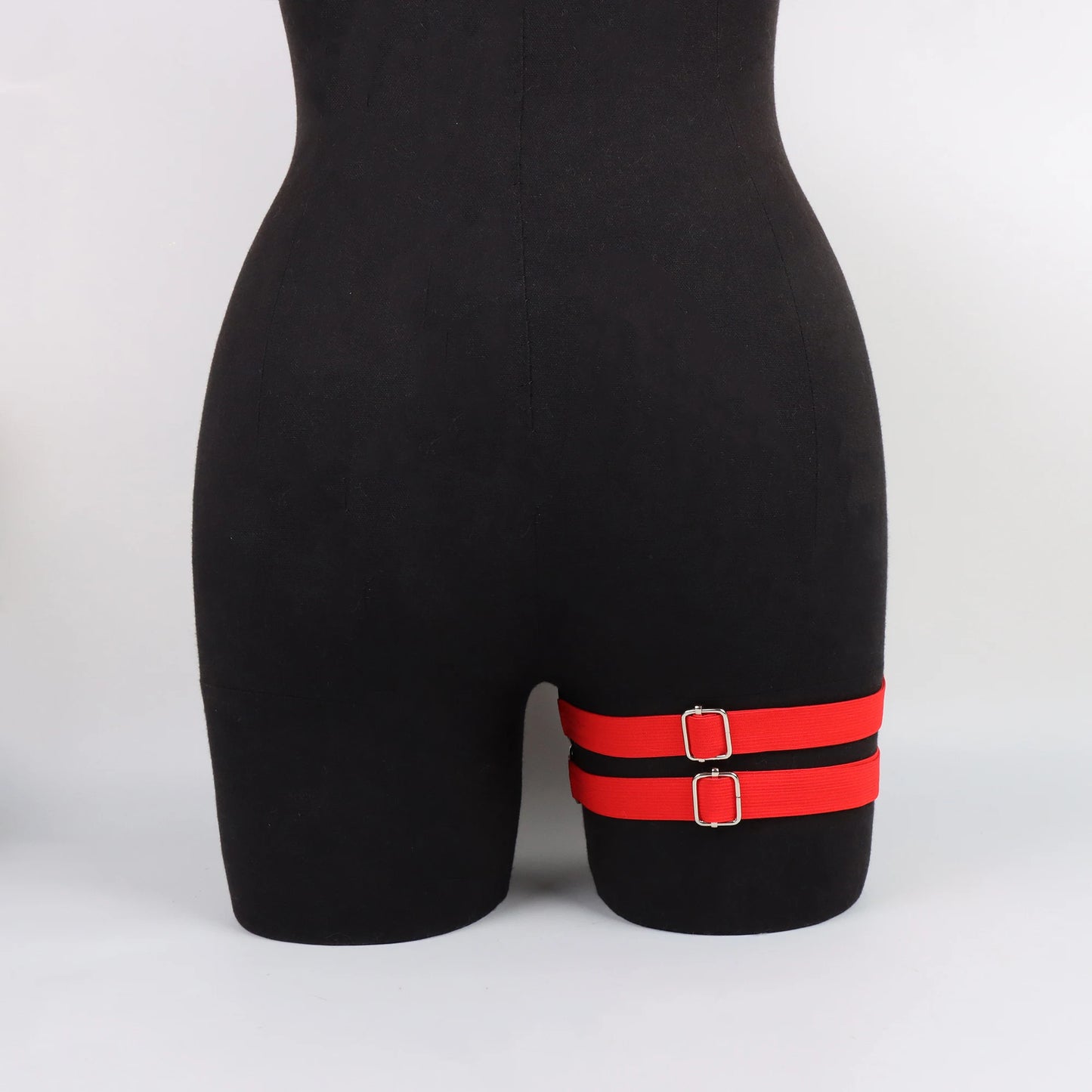 Sexy Rock Round Ring Loop Elastic X Shape Leather Belt Leg