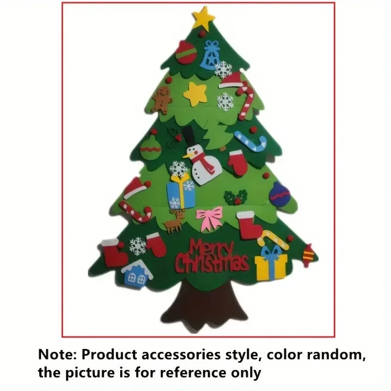 DIY Felt Christmas Tree Ornaments Set – Kids Hanging Decor