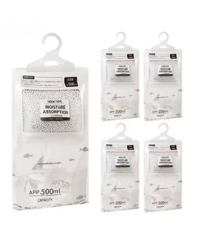 Hanging dehumidification bag water absorption moisture-proof mildew-proof dehumidification bag household desiccant large package Peaceful Pleasures Health and Wellness 5pcs