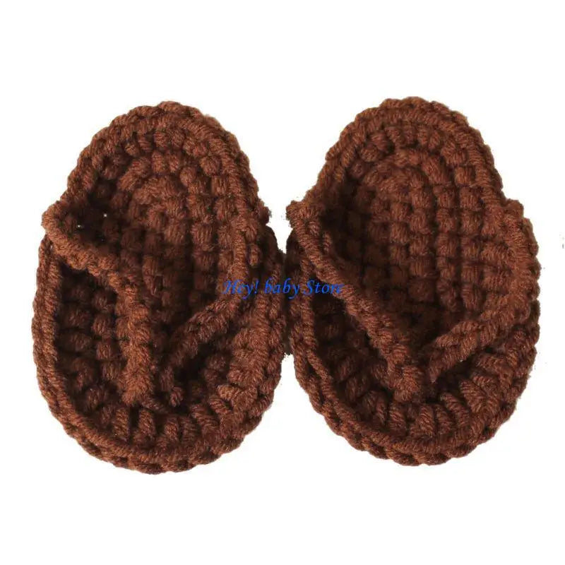 Crochet Baby Sandals – Soft Knit Newborn Photo Props 0–6 Mo