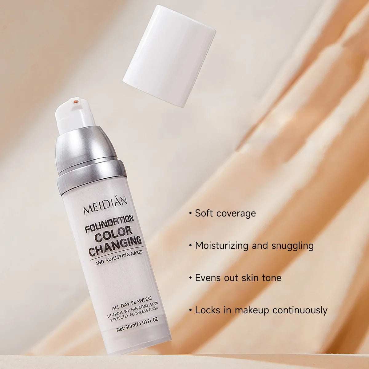 Liquid Foundation – Moisturizing, Long-Lasting Natural Finish
