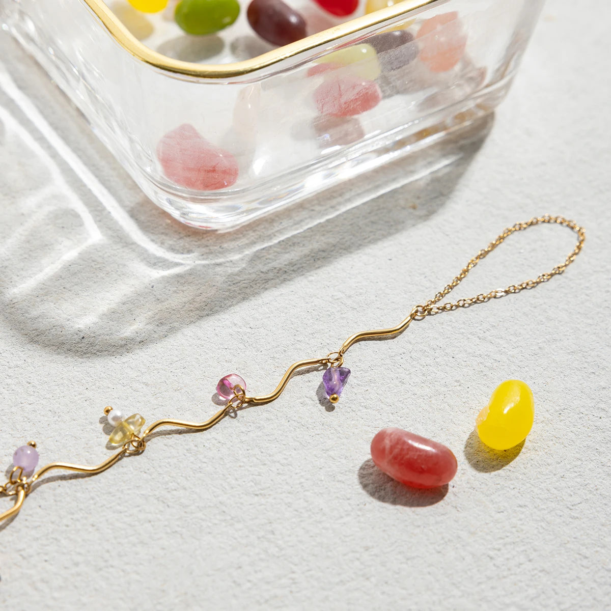 Stainless Steel Zircon Pearl Finger Chain Creative Light Luxury and High-end Jewelry That Does Not Fade Interphalanged Bracelet Peaceful Pleasures Health and Wellness