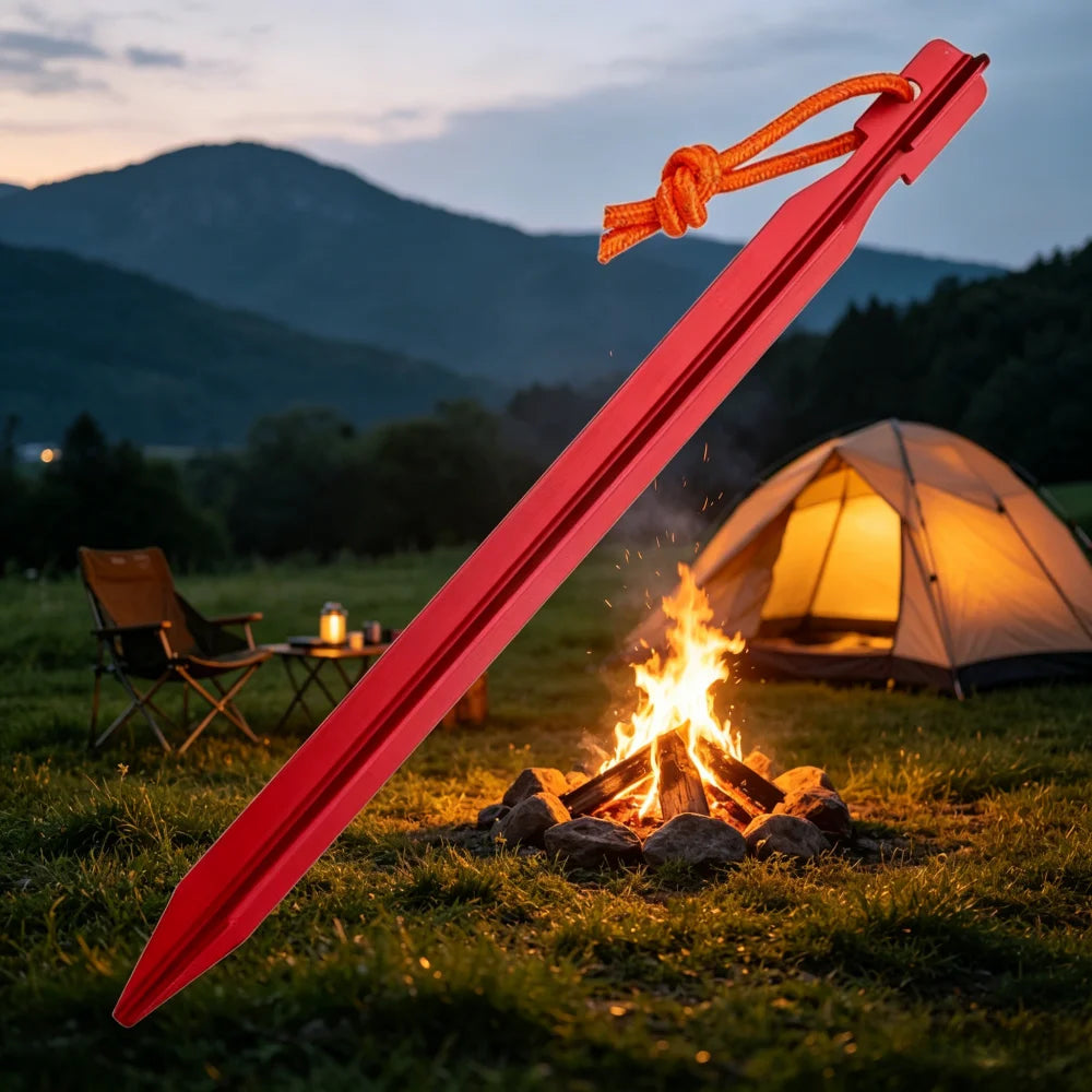 6Pcs 23cm Aluminum Alloy Tent Pegs Tent Nail Yard Canopy Garden Stakes Ground Camping Hiking Tent Accessories for Canopy Fixing Peaceful Pleasures Health and Wellness