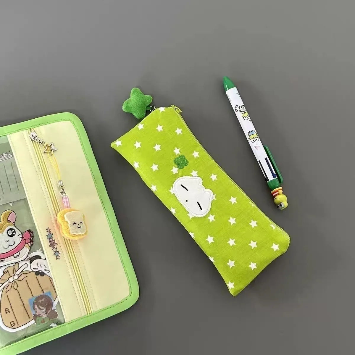 Cute Stars Pencil Case Mesh Multilayer Pencil Bag Multifunctional Large Capacity School Stationery Bag For Boys Girls Peaceful Pleasures Health and Wellness