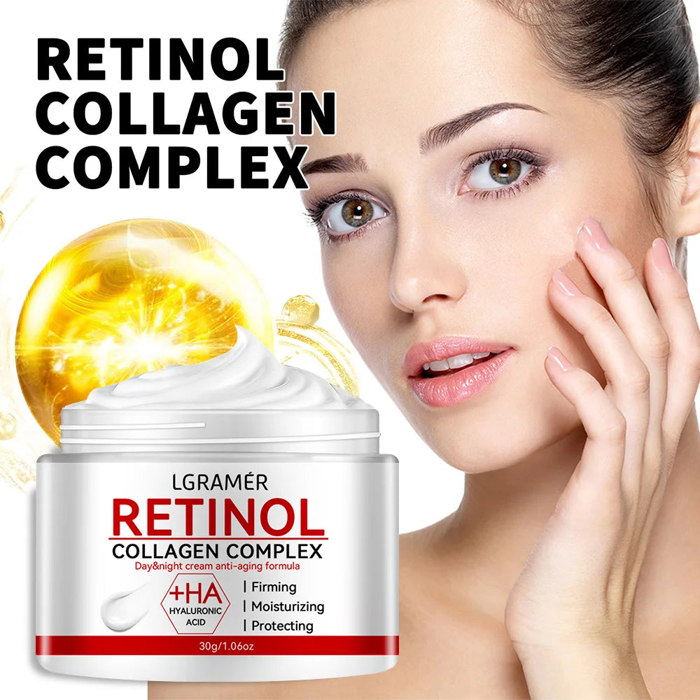 Retinol Lifting Firming Cream Collagen Smooth wrinkles Face Cream For Moisturizer Whitening Nourishing Brighten Skin Products Peaceful Pleasures Health and Wellness
