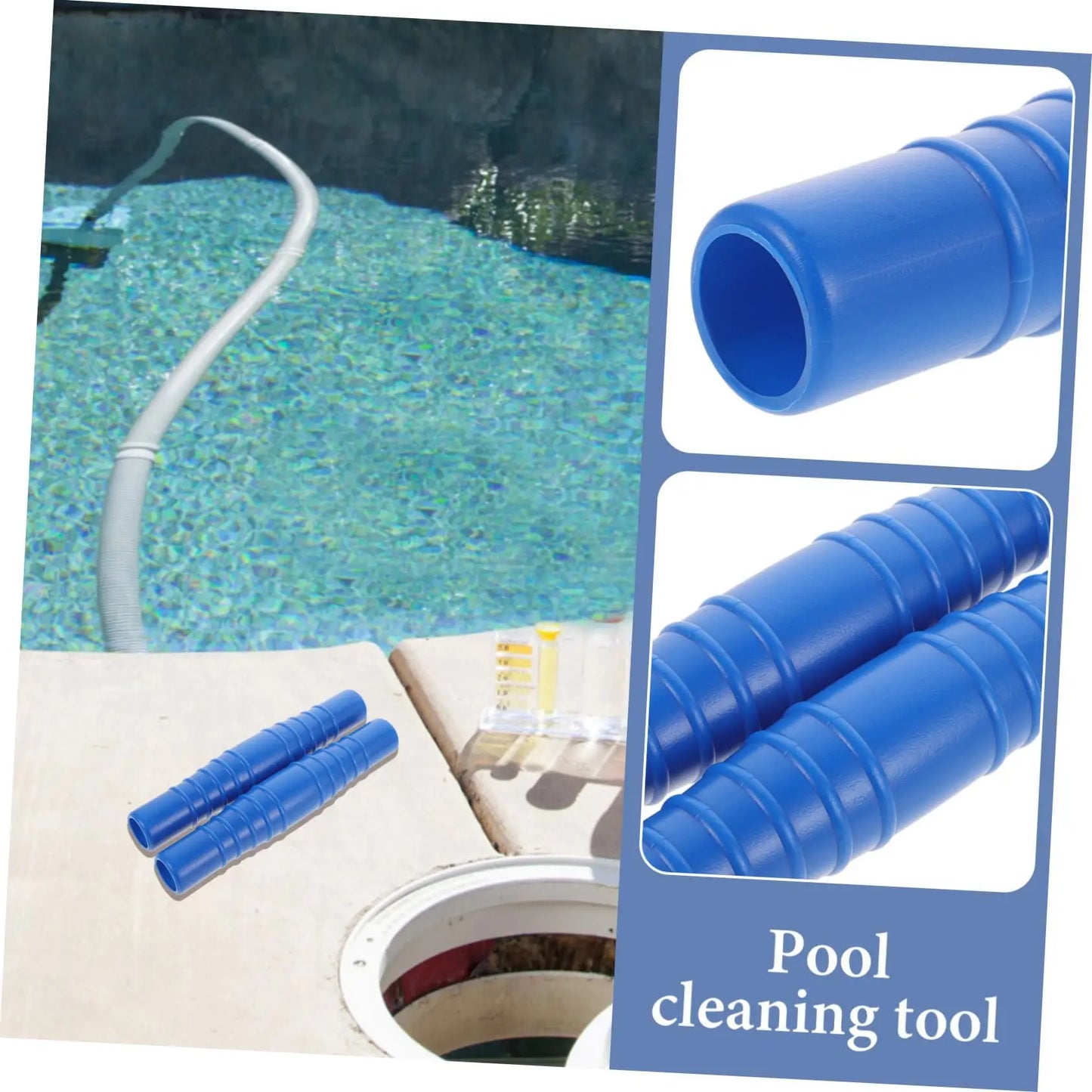2Pcs Swimming Pool Vacuums Cleaning Accessories PVC Pool Hose Coupling For 1-1/4" And 1-1/2" Filter Connection Hoses Peaceful Pleasures Health and Wellness