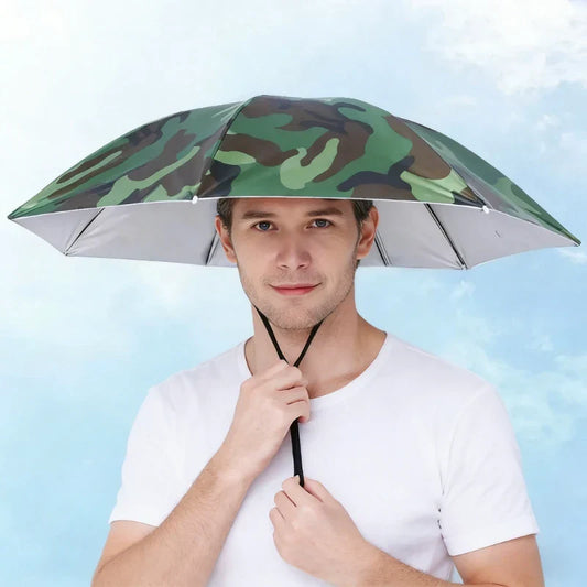 Hands-Free Umbrella Hat – Foldable Sun & Rain Head Umbrella Wearable Umbrella Hat Oasis Select