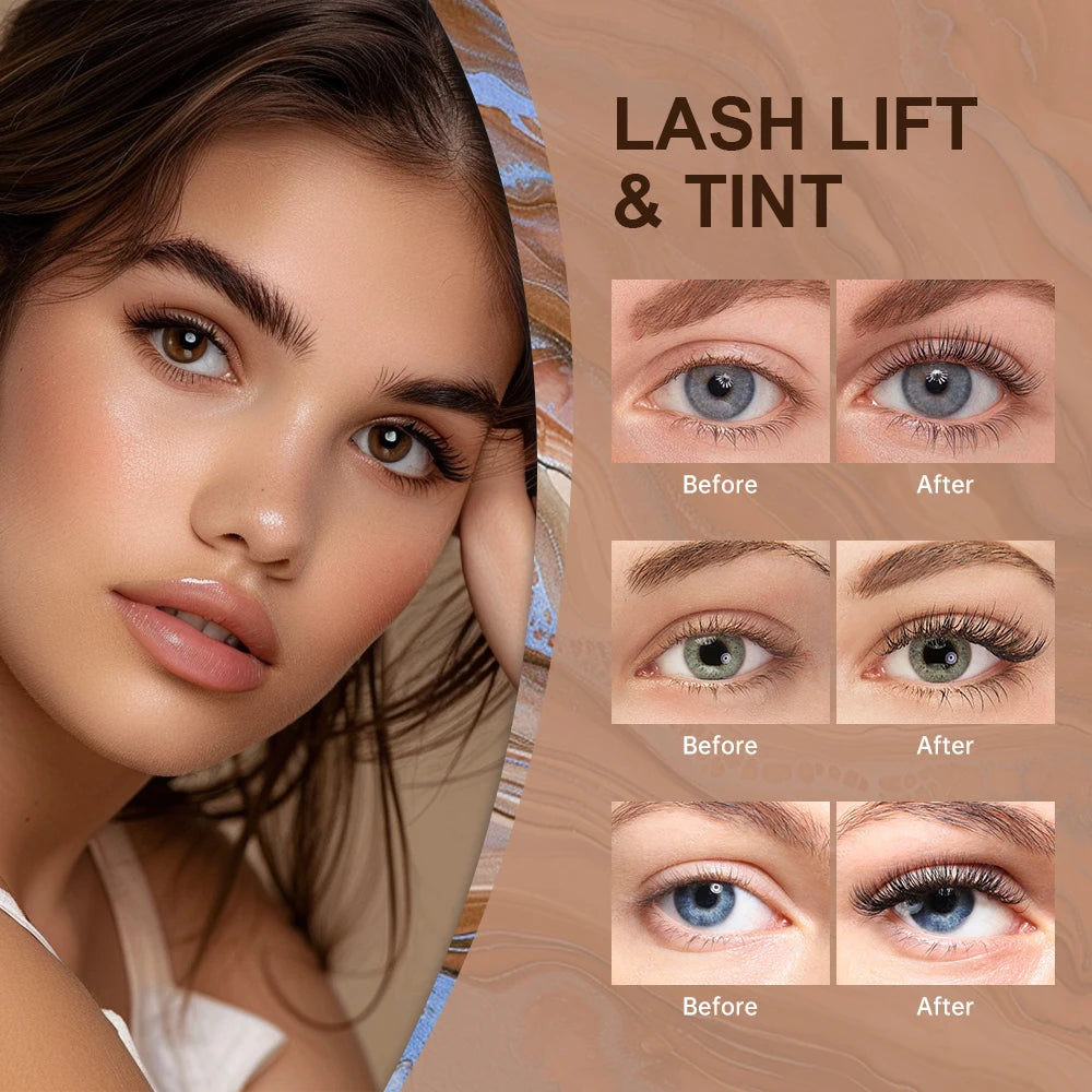 Lash Fast Lift And Tint Kit Professional Eyelash Perm Kit 2 in 1 Lashes Tint Brow Lashes Tint Brow Dye Eyes Makeup Tools Peaceful Pleasures Health and Wellness