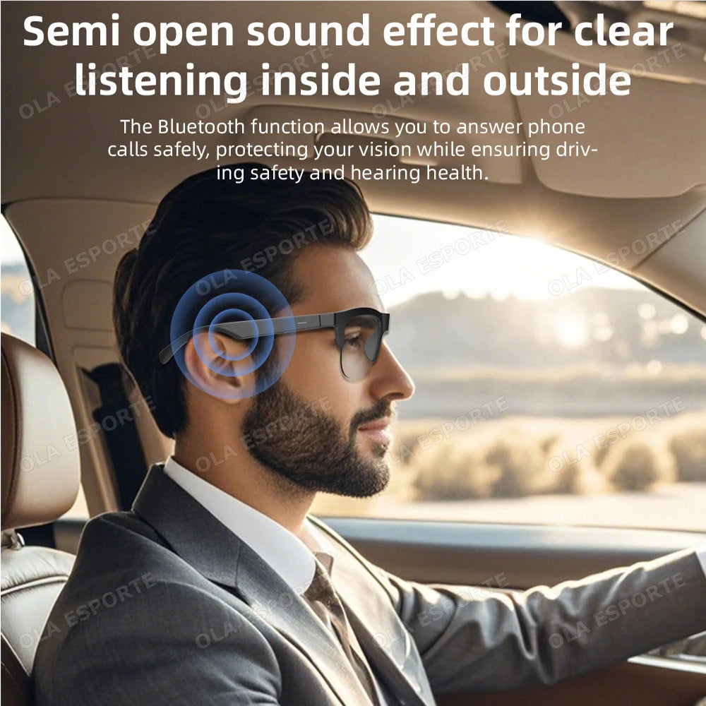 Bluetooth 5.3 Smart Audio Sunglasses – UV & Hands-Free Calls