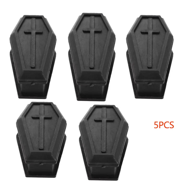 Mini Coffin Box Halloween Black Coffin Decoration Landscape Model Mock Storage Box Toy Decoration Peaceful Pleasures Health and Wellness 5pcs