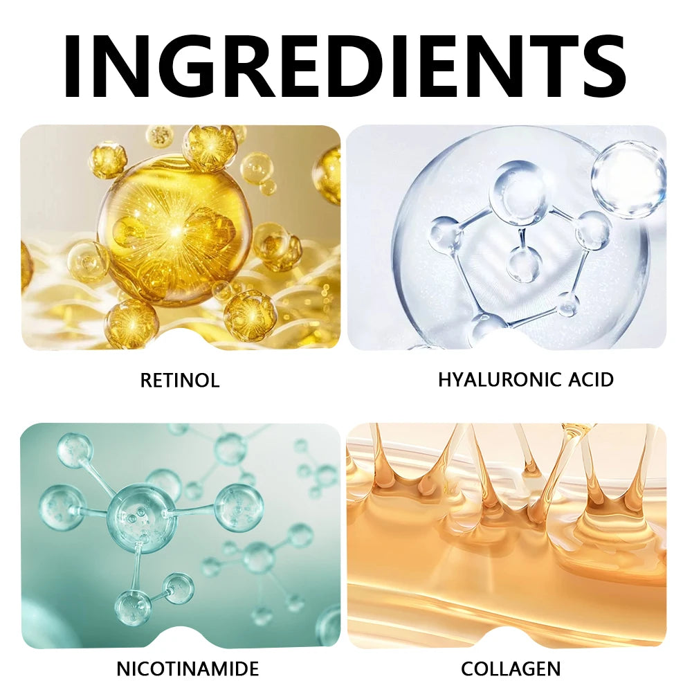 2PCS Hyaluronic Acid & Retinol Collagen Serum - Hydrating Face Care for All Skin Types - Daily Moisturizing Solution Peaceful Pleasures Health and Wellness