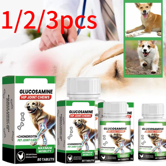 1/2/3box Pet Joint Health Tablets Dogs Ammonia Chondroitin Joint Care Chewable Tablets Relieve Joint Discomfort Pet Body Care Peaceful Pleasures Health and Wellness