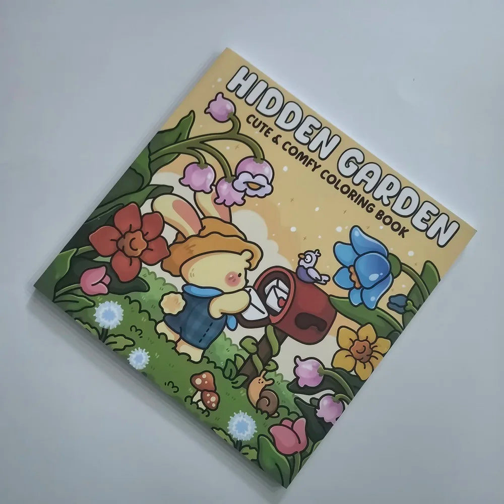 Hidden Garden Cute Comfy Coloring Book Adults Drawing Perfect Party