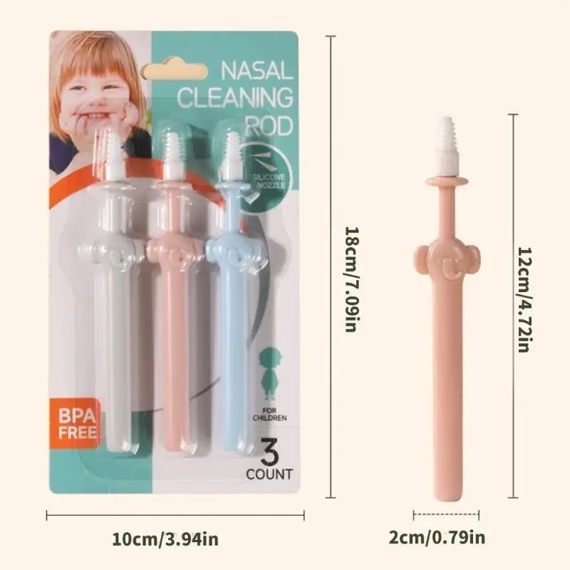 Baby Nose & Ear Cleaner – Soft Silicone Pack of 3 Toddlers