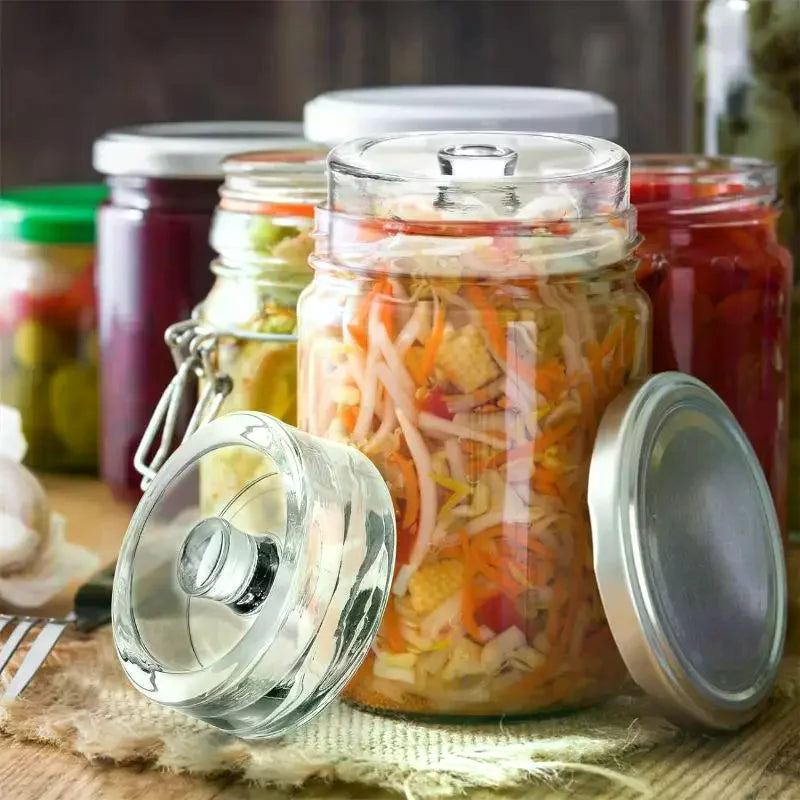 Glass Fermentation Jar Lid – Airtight Reusable Canning Cover